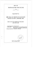 Điều tra cây thuốc ở xã xuân sơn, huyện tân sơn, tỉnh phú thọ