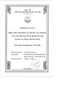 Điều tra tri thức sử dụng cây thuốc của người dao ở xã bình thanh   huyện cao phong   tỉnh hoà bình