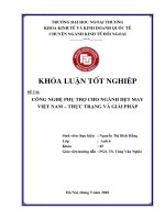 Công nghiệp phụ trợ cho ngành dệt may việt nam thực trạng và giải pháp 