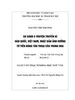 Luận văn thạc sĩ: So sánh 5 truyện truyền kỳ Hàn Quốc, Việt Nam, Nhật Bản ảnh hưởng từ Tiễn Đăng Tân Thoại của Trung Hoa
