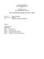 Dự án kinh doanh quán cafe - kem