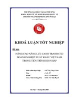 Nâng cao năng lực cạnh tranh của các doanh nghiệp xuất khẩu việt nam trong tiến trình hội nhập 
