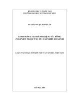 Linh sơn (cao hành kiện) và sông (nguyễn ngọc tư) từ cái nhìn so sánh(LV1187)