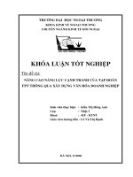 Nâng cao năng lực cạnh tranh của tập đoàn FPT thông qua xây dựng văn hóa doanh nghiệp 
