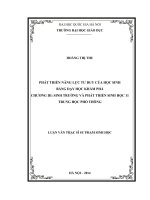 Phát triển năng lực tư duy của học sinh bằng dạy học khám phá  chương III sinh trưởng và phát triển sinh học 11 trung học phổ thông 