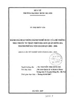 Đánh giá hoạt động hành nghề dược của hệ thống nhà thuốc tư nhân trên địa bàn quận đống đa thành phố hà nội giai đoạn 2002   2006