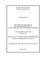 Phát triển sản phẩm dịch vụ của ngân hàng TMCP đầu tư và phát triển việt nam   chi nhánh quang trung 