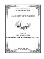 SKKN một số biện pháp giúp đỡ học sinh học nhóm có hiệu quả