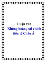 Luận văn khủng hoảng tài chính tiền tệ châu á 