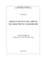 Kịch lưu quang vũ qua một số tác phẩm viết về vấn đề đổi mới (LV1184)