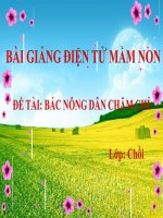 Bài giảng điện tử mầm non lớp Chồi đề tài Bác nông dân chăm chỉ