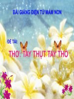 Bài giảng điện tử mầm non lớp Chồi đề tài Thơ tay thụt tay thò