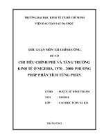 Chi tiêu chính phủ và tăng trưởng kinh tế ở nigeria, 1970 2008 phương pháp phân tích từng phần 