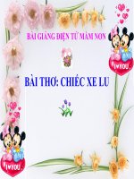 Bài giảng điện tử mầm non lớp Chồi đề tài Thơ Chiếc xe lu