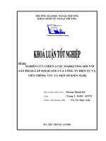 Nghiên cứu chiến lược marketing đối với sản phẩm cáp sợi quang của công ty điện tử và viễn thông VTC và một số kiến nghị 