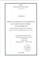 Nghiên cứu đặc điểm thực vật, thành phần hóa học và một số tác dụng sinh học của rễ xích đồng nam