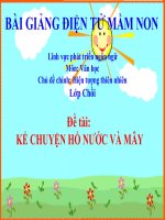 Bài giảng điện tử mầm non lớp Chồi đề tài Kể chuyện Hồ nước và mây