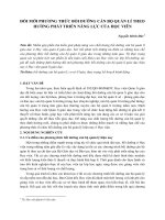 Đổi mới phương thức bồi dưỡng cán bộ quản lí theo hướng phát triển năng lực của học viên