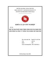 Một số giải pháp hoàn thiện chính sách đa dạng hóa sản phẩm tại công ty thông tin di động việt nam VMS 