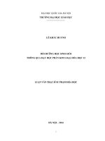 Bồi dưỡng học sinh giỏi thông qua dạy học phần kim loại, hóa học 12 