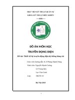 đồ án truyền động điện 2015