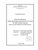 Phân tích đánh giá nhóm thuốc đông dược đăng ký lưu hành tại việt nam đến năm 2006