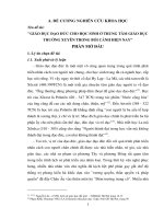 Nghiên cứu khoa học: Giáo dục cho học sinh ở trung tâ giáo dục thường xuyên trong bối cảnh hiện nay