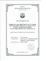 Nghiên cứu đặc điểm thực vật và thành phần hóa học tinh dầu cây màng tang ( litsea cubeba ( lour ) pers ) ở xã tả phìn, huyện sa pa, tỉnh lào cai