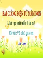 Bài giảng điện tử mầm non lớp Chồi đề tài Vẽ chú gà con