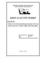 Công ty cổ phần bánh kẹo hải hà với vấn đề xây dựng và phát triển thương hiệu 