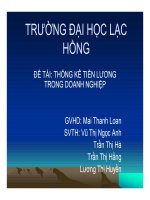 Thuyết trình thống kê doanh nghiệp thống kê tiền lương trong doanh nghiệp 