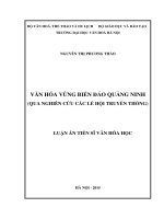 Văn hóa vùng biển đảo quảng ninh  (qua nghiên cứu các lễ hội truyền thống)