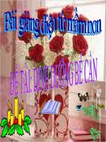 Bài giảng điện tử mầm non lớp Chồi đề tài Dinh dưỡng bé cần