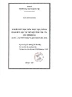 Nghiên cứu đặc điểm thực vật thành phần hóa học và thử độc tính cấp của cây tầm xuân