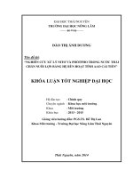 Nghiên cứu xử lý nitơ và phốtpho trong nước thải chăn nuôi lợn bằng hệ bùn hoạt tính AAO cải tiến