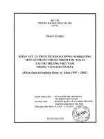 Khảo sát và phân tích hoạt động marketing một số thuốc thuộc nhóm tim mạch tại thị trường việt nam trong vài năm gần đây