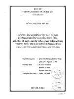 Góp phần nghiên cứu tác dụng kháng khuẩn và giảm đau của bồ kết, tế tân, xuyên tiêu, long não hương trong điều trị các bệnh răng miệng