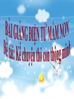 Bài giảng điện tử mầm non lớp Mầm đề tài Kể chuyện thỏ con thông minh
