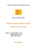 THIẾT kế ĐỒNG hồ điện tử HIỂN THỊ BẰNG 8 LED 7 đoạn