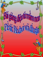 Bài giảng điện tử mầm non lớp Mầm đề tài Bé chơi với đất nặn