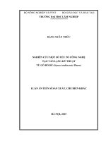 Nghiên cứu một số yếu tố công nghệ tạo ván lạng kỹ thuật từ gỗ bồ đề (styrax tonkinensis pierre)