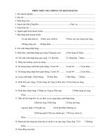 phiếu điều tra khảo sát thông tin khách hàng sử dụng hàng đóng container