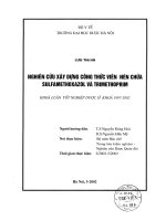 Nghiên cứu xây dựng công thức viên nén chứa Sulfamethoxazol và Trimethoprim