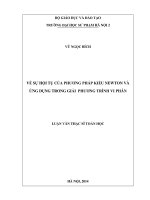 Về sự hội tụ của phương pháp kiểu newton và ứng dụng trong giải phương trình vi phân (LV1247)