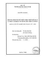 Phương pháp đo độ nhớt trên nhớt kế quay và một vài khảo sát bước đầu trên tá dược