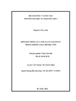 Điểm bất động của ánh xạ co t kannan trong không gian metric nón