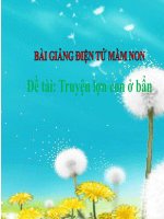 Bài giảng điện tử mầm non lớp Mầm đề tài Truyện Lợn con ở bẩn