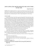 Chất lượng tăng trưởng kinh tế ở việt nam từ một số mục tiêu