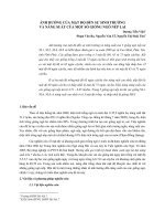 Ảnh hưởng của mật độ đến sự sinh trưởng và năng suất của một số giống ngô nếp lai