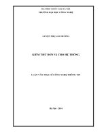 Kiểm thử đơn vị cho hệ thống